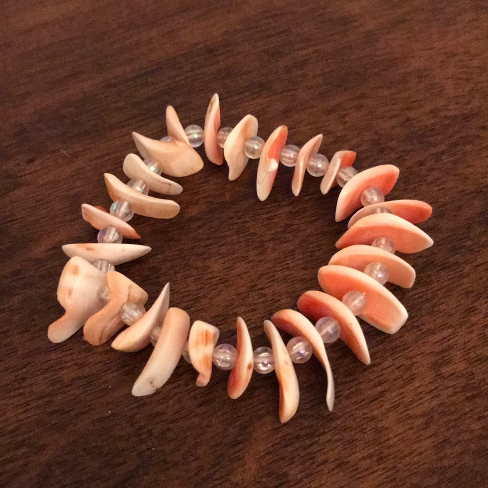 Coral Beaded Bracelet